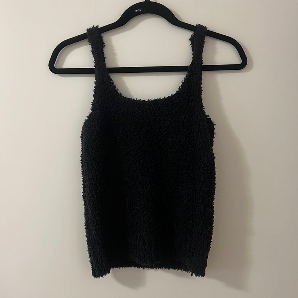 Skims Cozy Knit Tank Black